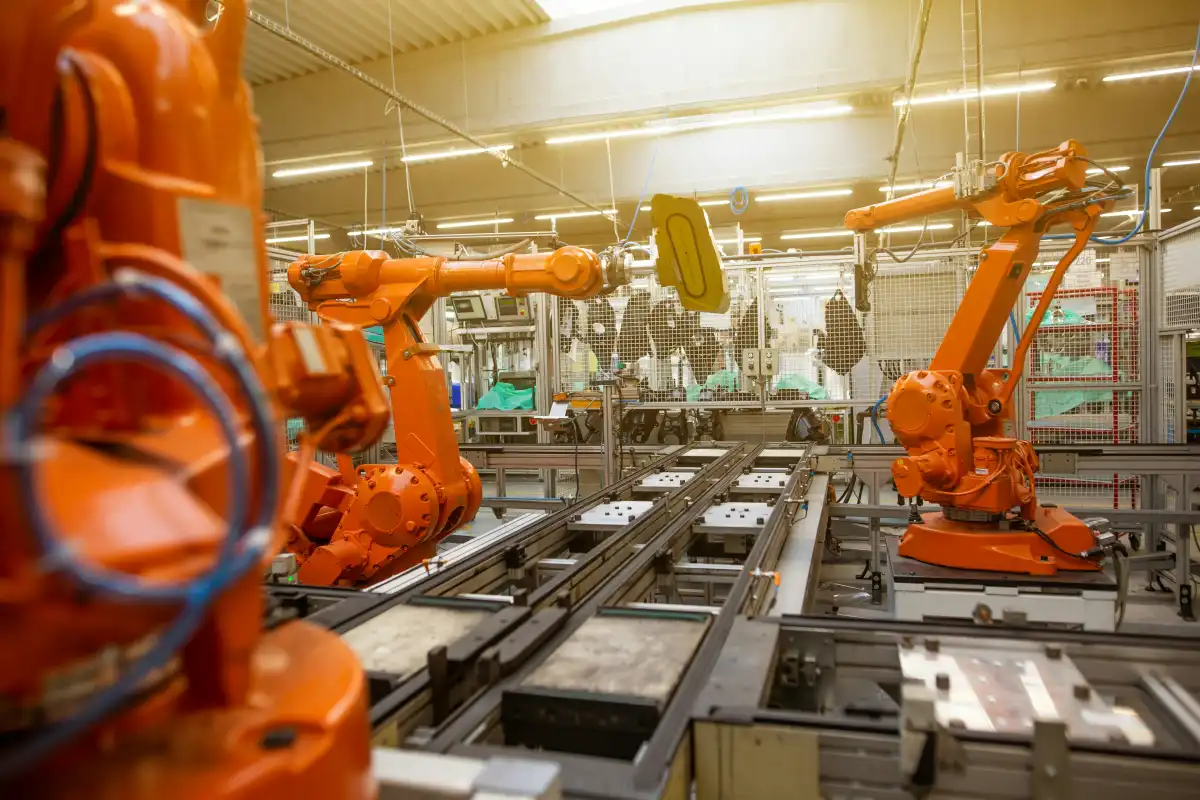 American manufacturing floor and industrial workers