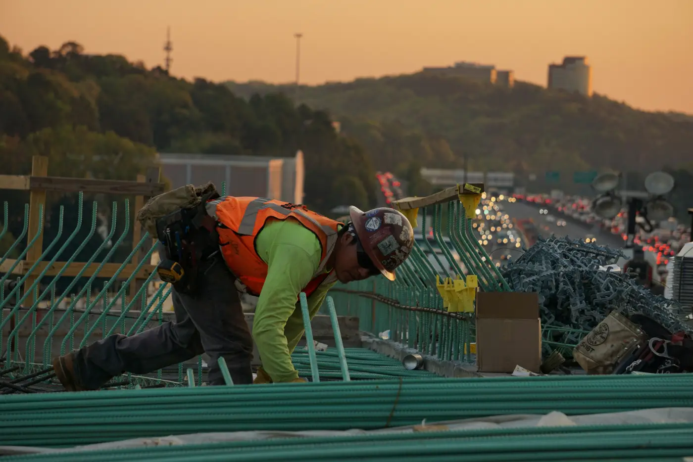 Steelworker on an American job site